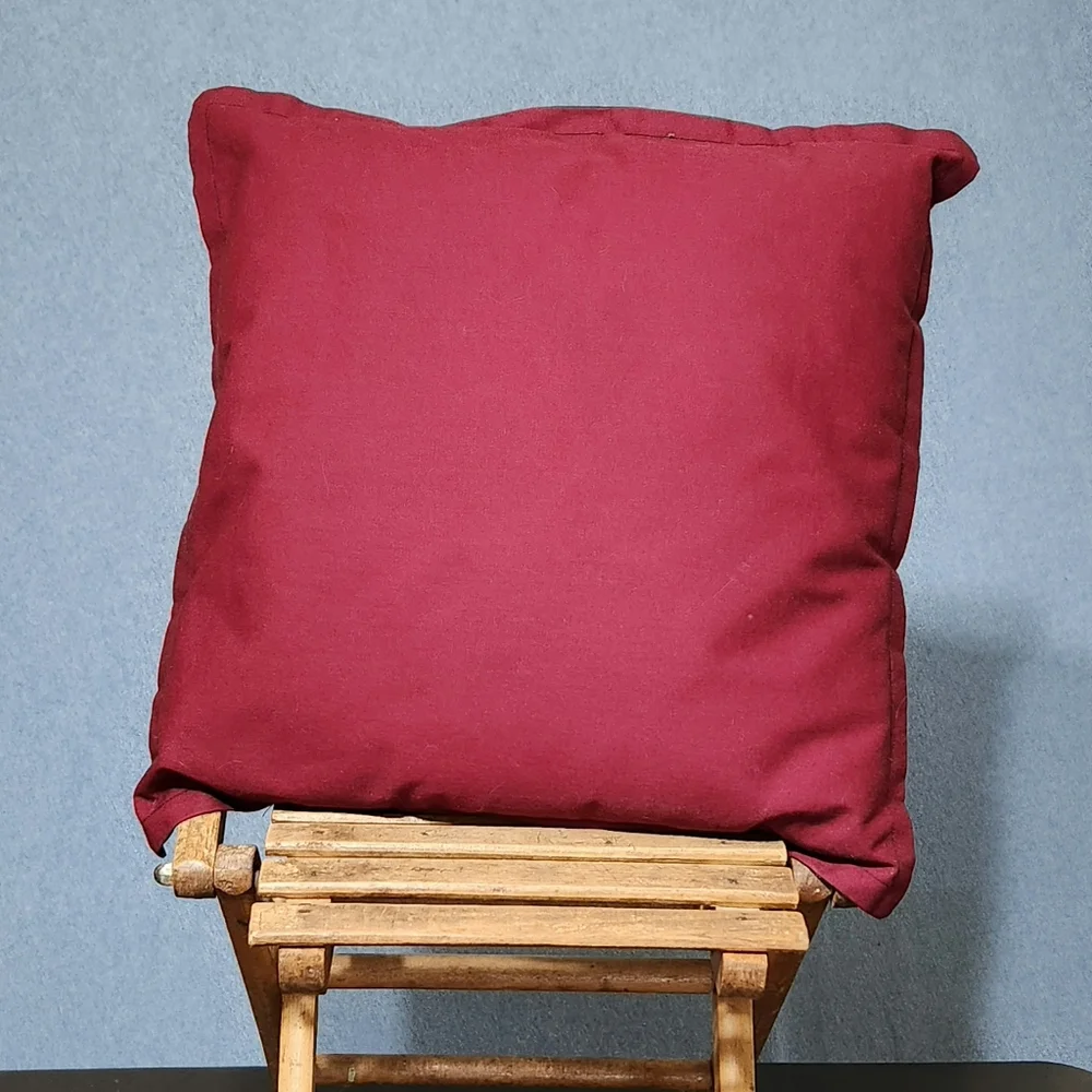 Snowman quilted holiday throw pillow